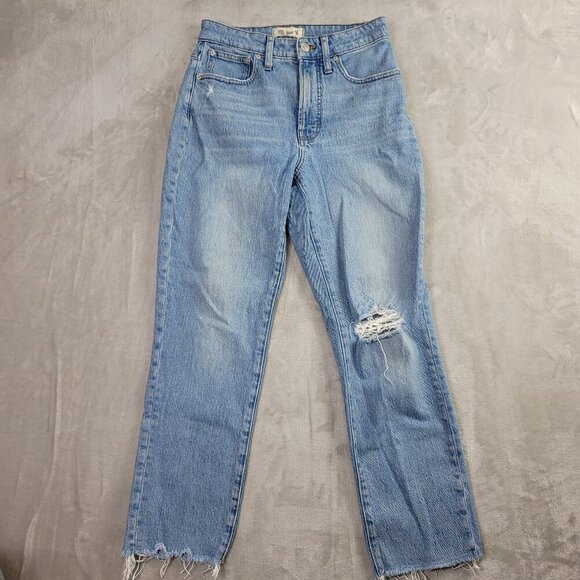 Madewell Denim Wash The Curvy Perfect Destroyed Vintage Women's Jeans | Size 27 - Picture 3 of 11